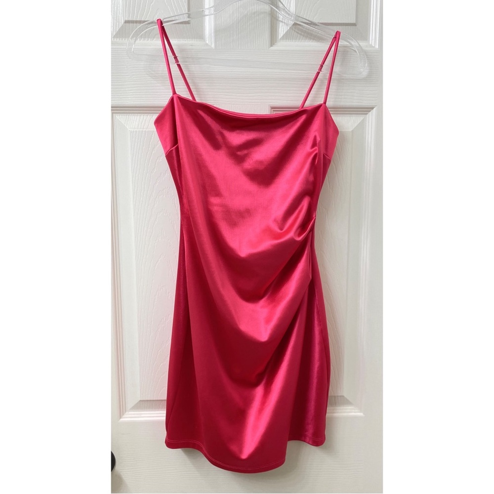 Windsor Hot Pink Silky Mini Dress Homecoming Dress Prom Dress Size Small